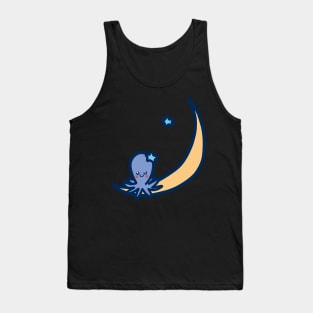 Cute Moon Octopus Tank Top